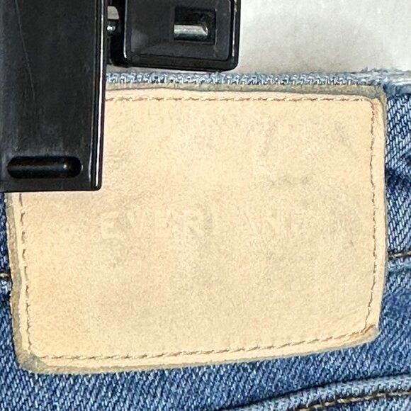 Everlane The Denim Button Front Pencil‎ Skirt Size 33 Medium Wash Summer Casual - Picture 3 of 5